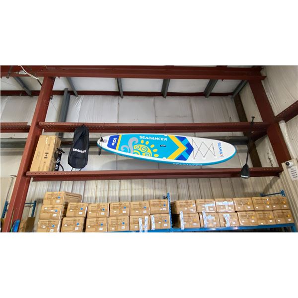SEAMAX SEADANCER 108 ORANGE 10'8" INFLATABLE STAND UP RIGID PADDLE BOARD WITH BACKPACK, COLLAPSIBLE