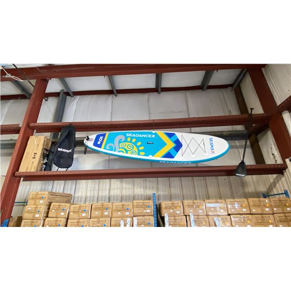 SEAMAX SEADANCER 108 ORANGE 10'8" INFLATABLE STAND UP RIGID PADDLE BOARD WITH BACKPACK, COLLAPSIBLE