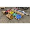 Image 1 : LARGE GROUP OF WEIGHT LIFTING EQUIPMENT- KANGSITE SQUAT RACK, 2 WEIGHT BARS, 1 CURL BAR,