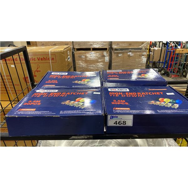 4 BOXES OF SDLANCH 20PCS HIGH END 3.5M RATCHET TIE DOWN STRAPS *MUST TAKE ALL*