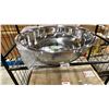Image 1 : 2 STAINLESS STEEL 36" ROUND COMMERCIAL SALAD / MIXING BOWLS