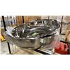 Image 2 : 2 STAINLESS STEEL 36" ROUND COMMERCIAL SALAD / MIXING BOWLS