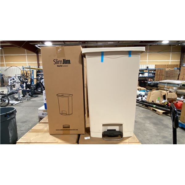 RUBBERMAID COMMERCIAL SLIMJIM 68L STEP-ON WASTE RECEPTACLE *IN BOX*