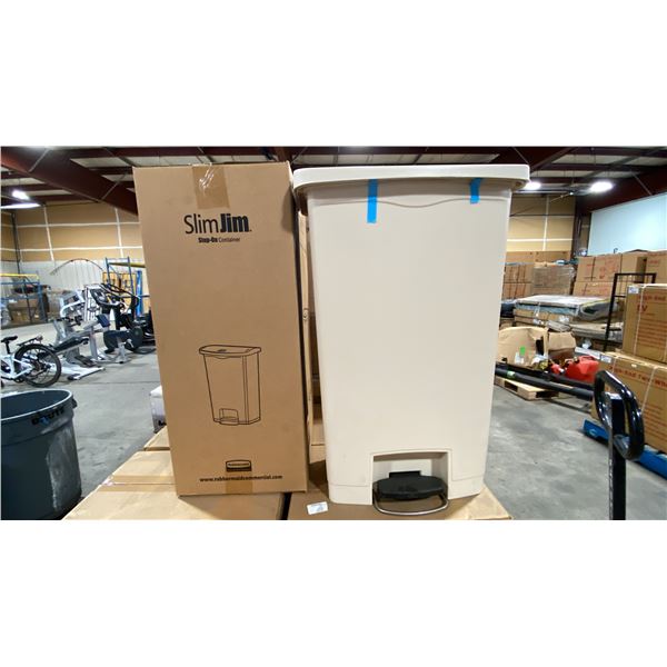 RUBBERMAID COMMERCIAL SLIMJIM 68L STEP-ON WASTE RECEPTACLE *IN BOX*