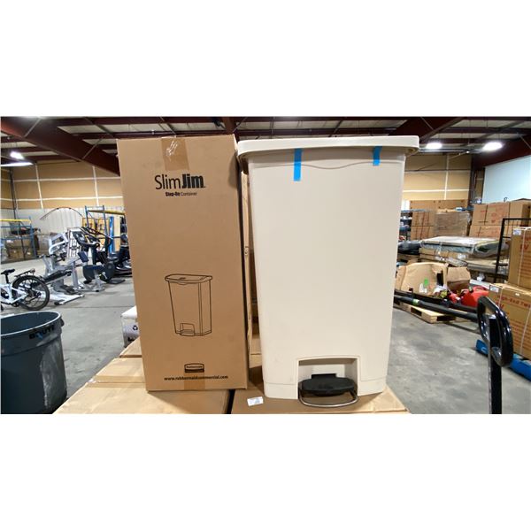 RUBBERMAID COMMERCIAL SLIMJIM 68L STEP-ON WASTE RECEPTACLE *IN BOX*