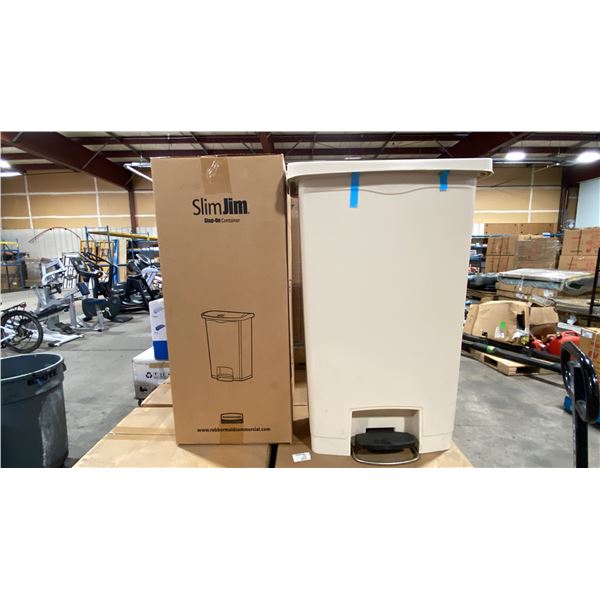 RUBBERMAID COMMERCIAL SLIMJIM 68L STEP-ON WASTE RECEPTACLE *IN BOX*