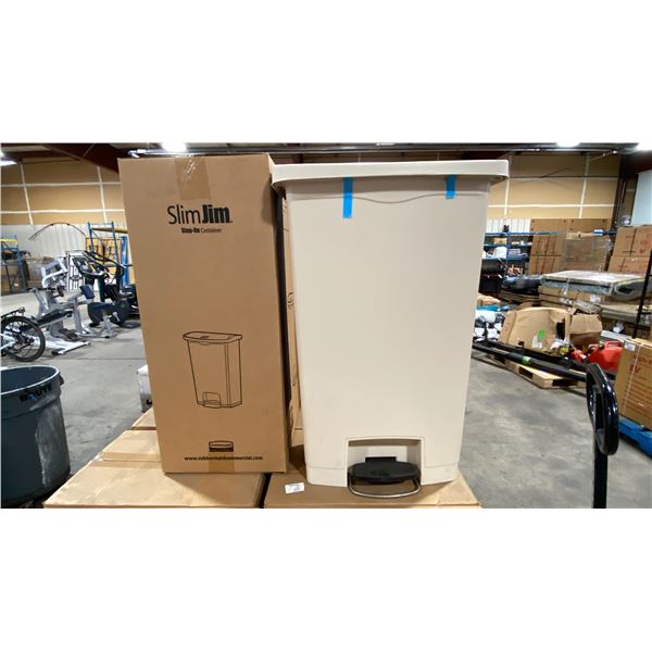 RUBBERMAID COMMERCIAL SLIMJIM 68L STEP-ON WASTE RECEPTACLE *IN BOX*