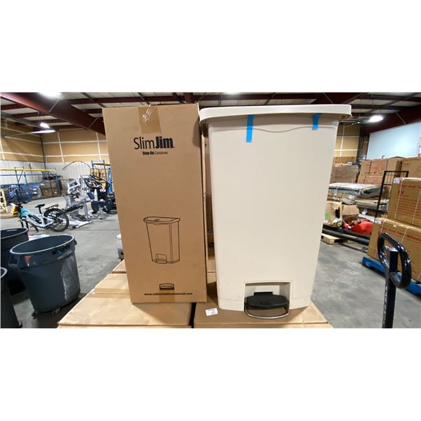 RUBBERMAID COMMERCIAL SLIMJIM 68L STEP-ON WASTE RECEPTACLE *IN BOX*