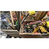 Image 3 : PALLET OF WORK LIGHTS, LARGE HAND TOOLS, HOOKS & CHAIN BAGS