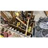Image 6 : PALLET OF WORK LIGHTS, LARGE HAND TOOLS, HOOKS & CHAIN BAGS