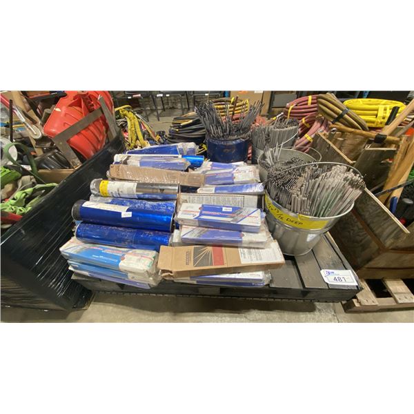 PALLET OF ASSORTED INDUSTRIAL WELDING RODS & ELECTRODES