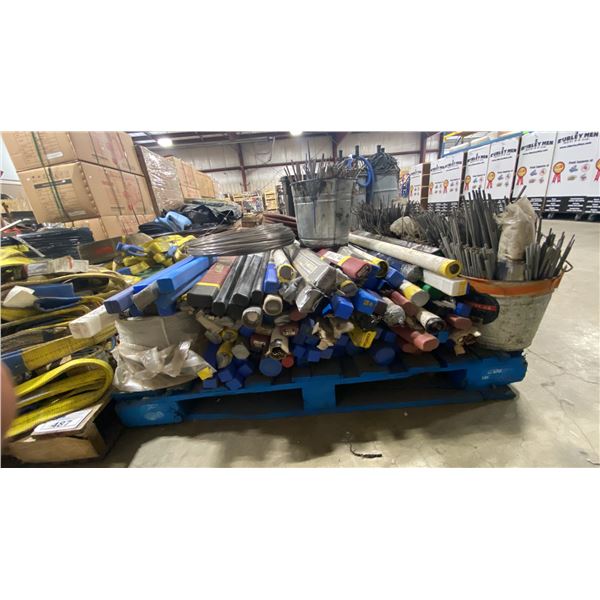 PALLET OF ASSORTED INDUSTRIAL WELDING RODS & ELECTRODES