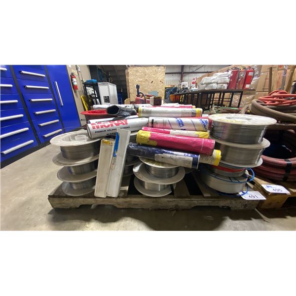 PALLET OF ASSORTED INDUSTRIAL WELDING RODS & ELECTRODES
