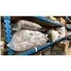 Image 1 : 2 LARGE PILLOW SEATS, GREY/WHITE STRIPED THROW PILLOWS & ASSORTED STUFFED ANIMALS