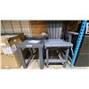 Image 1 : C.R PLASTICS GREY OUTDOOR CHAIR & GREY CADE CARTER SIDE TABLE
