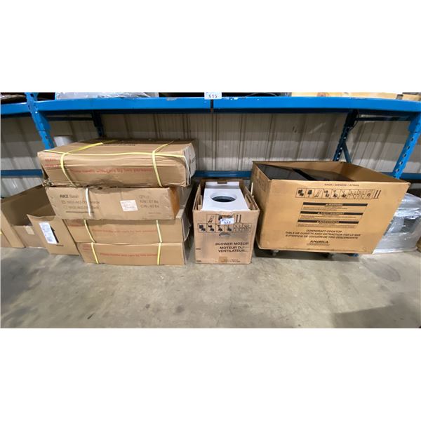 4 LARGE UMBRELLA BASES, JENN-AIR DOWNDRAFT COOKTOP & LARGE BLOWER *PARTS ONLY*