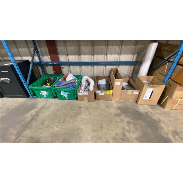 SHELF OF ASSORTED APPLIANCE PARTS / HARDWARE *MUST TAKE ALL ON SHELF, BINS INCLUDED*