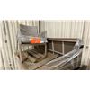 Image 4 : PALLET OF SUNBRELLA GREY PLASTIC RATTAN OUTDOOR PATIO TABLE & ARMCHAIR SET *MAY NEED REPAIRS,