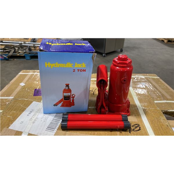 3 BOXES OF 8 RED INDUSTRIAL HYDRAULIC 2 TON BOTTLE JACKS *24 JACKS TOTAL, IN BOX*