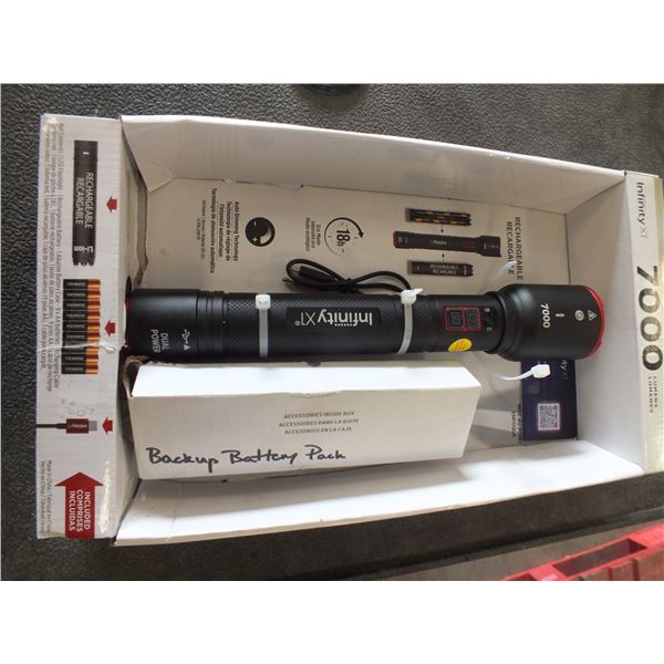 Infinity XT 7000 Lumens Flashlight w/ Xtra Battery