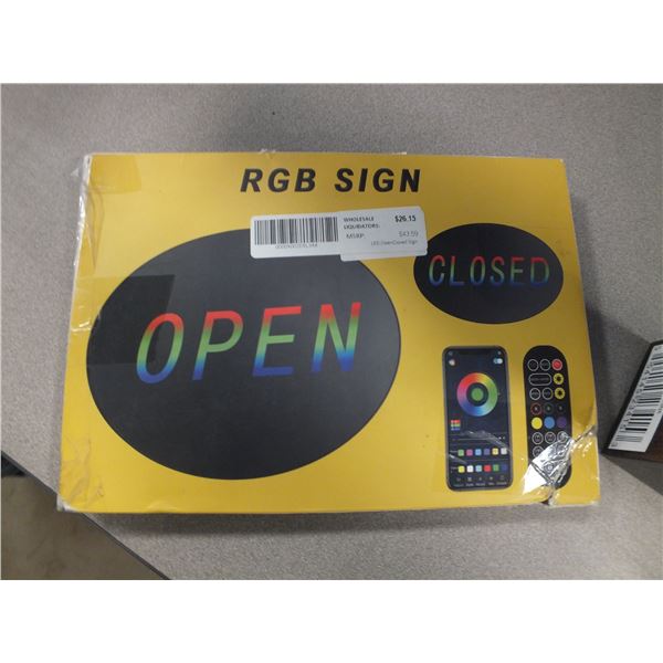 RGB Open Sign