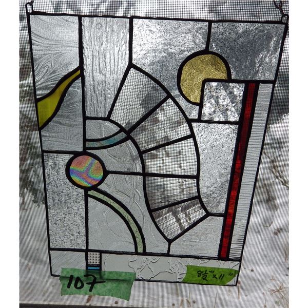 Modern lead glass window hanging