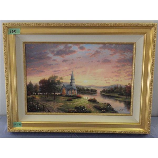 Thomas Kinkade standard numbered art print , signed,  114/1750