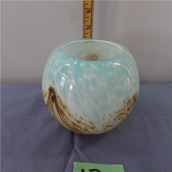 Vintage style art glass bud vase And glass Friendship ball