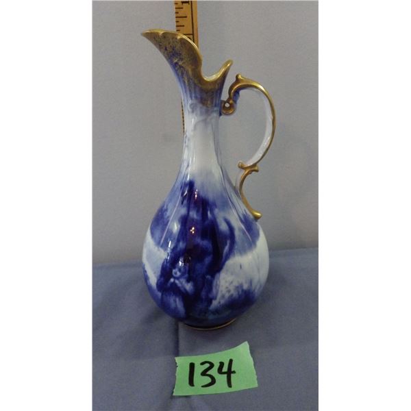 Royal Doulton Flow blue style pottery jug