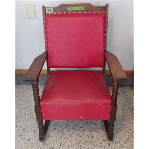 Vintage rocking chair possibly oak construction