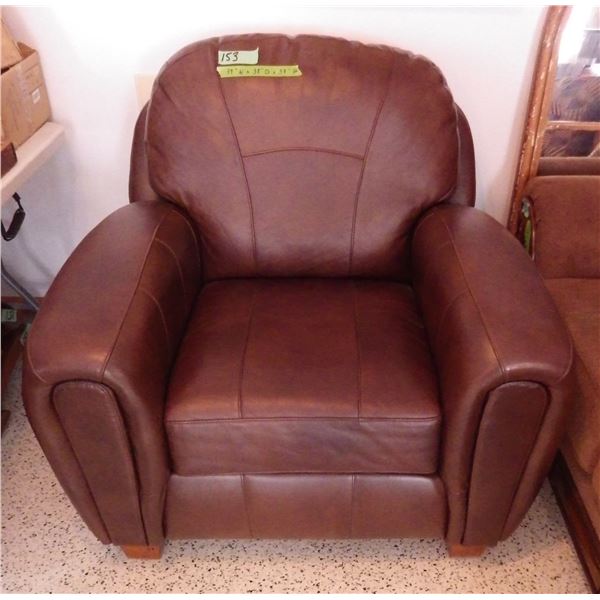 Leather style accent chair
