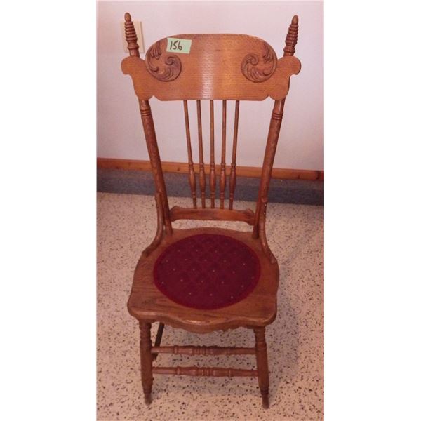 Vintage farmhouse style wood side chair