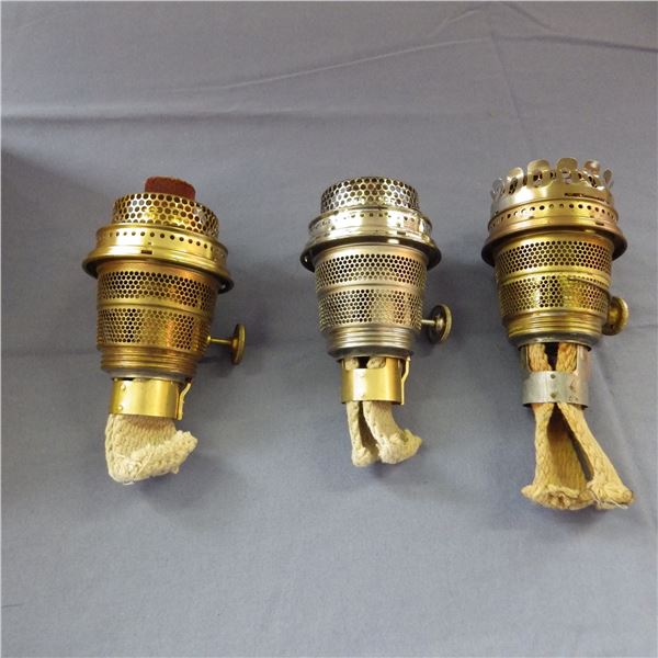 Lot of three Aladdin coal oil burner mantle