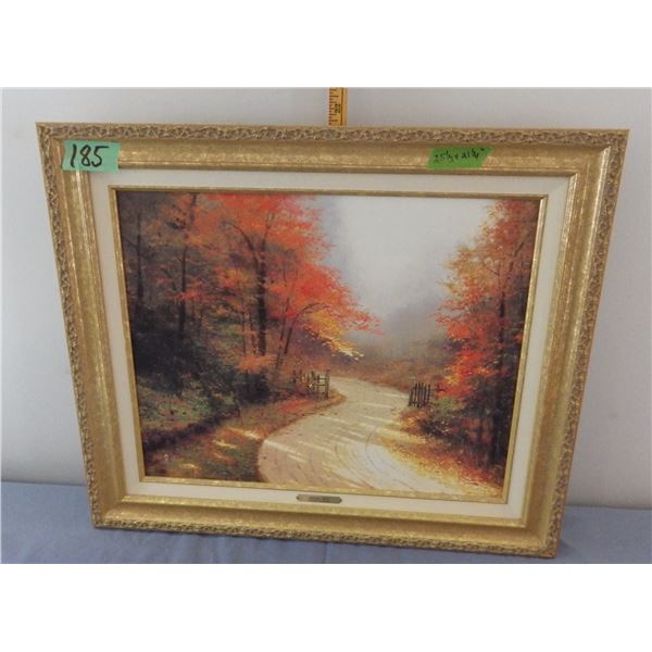 Thomas Kinkade framed Art Print - Autumn Lane