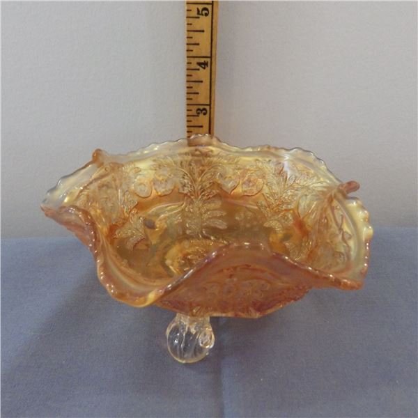 Vintage carnival glass dish