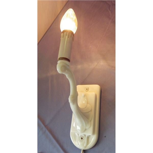 Milk Glass Wall Sconce