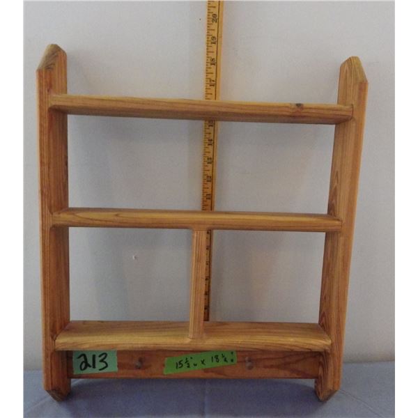 Wood display shelf