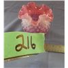 Image 6 : Vintage pink glass hobnail vase with ruffled edge