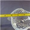 Image 2 : Vintage art glass Moonstone Opalescent hobnail bowl with ruffled edge