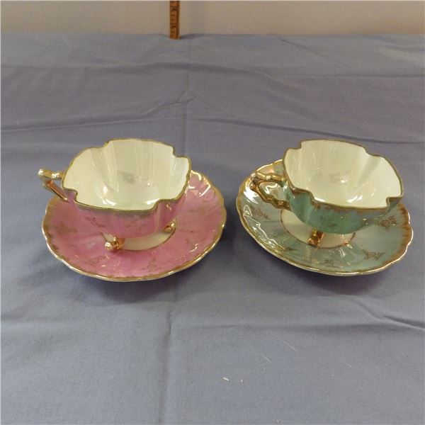 2 Vintage  shafford teacups and saucers