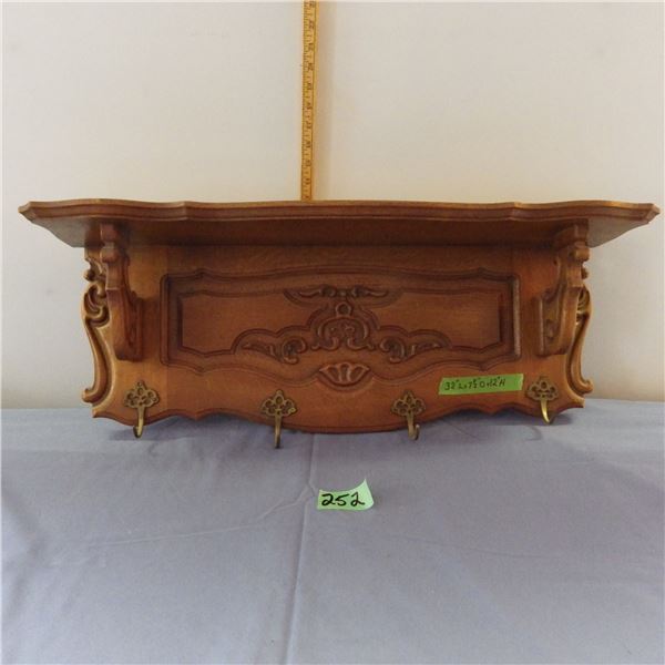 Ornate  Wood Wall Shelf