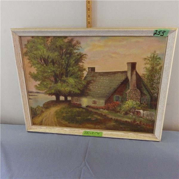 Framed picture has another painting on the back