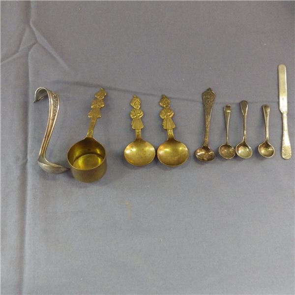 Vintage Nabob coffee scoops and cream top spooner for glass milk bottles