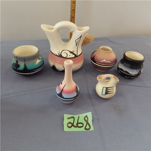 Vintage Southwestern Navajo native mini pottery