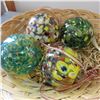Image 2 : Basket with assorted glass friendship balls