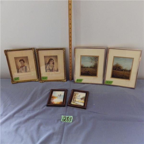 Vintage framed pictures