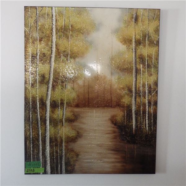 Large oil on canvas painting