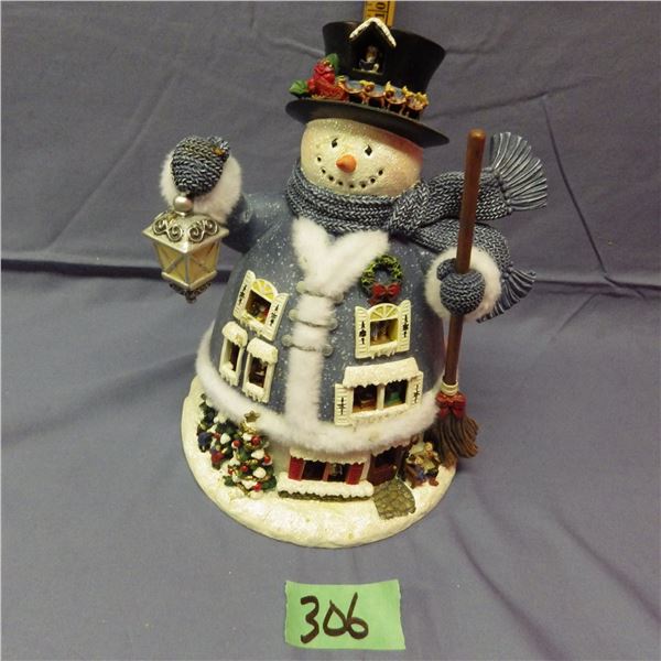 Thomas Kinkade The Night Before Christmas snowman Story House