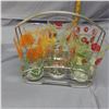 Image 1 : Vintage drinking glasses in carrying tray