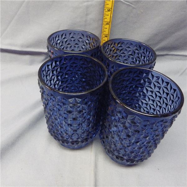 Set of four Diamond Point drinking glasses